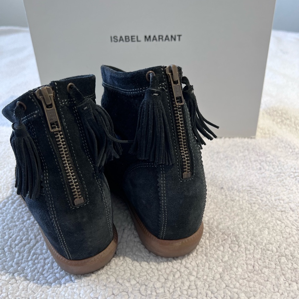 Isabel Marant Anthracite Velvet Bootie, lightly used - Picture 2 of 5